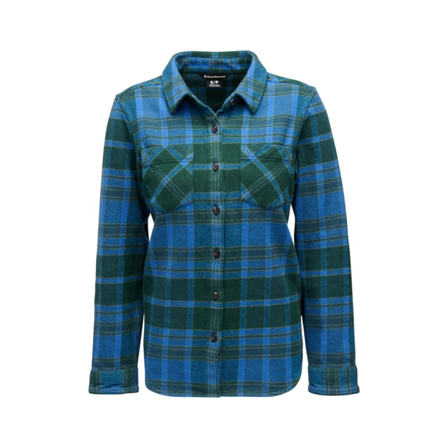 Black Diamond Project Heavy Flannel - Women's Deeps Woods/Midnight Blue Small