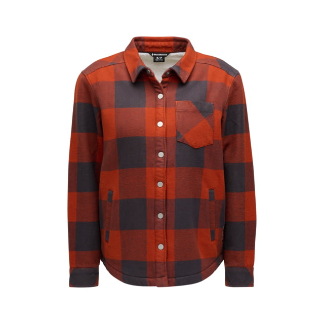 Black Diamond Project Lined Flannel - Women's Carbon/Burnt Sienna Small