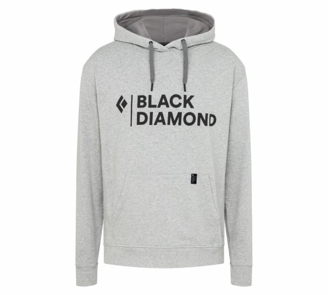 Black Diamond Stacked Logo Hoody - Men's Nickel Heather Extra Large