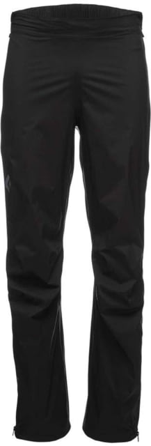 Black Diamond Stormline Stretch Full Zip Rain Pants - Men's Black Extra Small Long