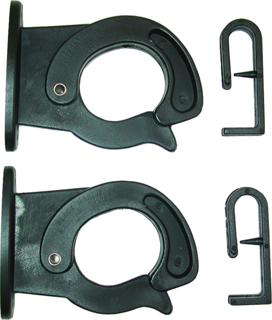 Black Marine Sure-Lok Rod Hangers Black 2 Pack