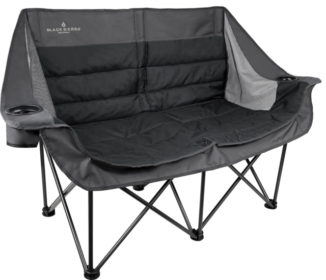 BLACK SIERRA EQUIPMENT Doublewide Padded Sofa Black C