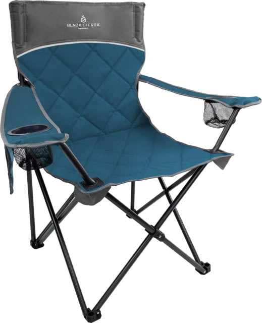 BLACK SIERRA EQUIPMENT Padded Quilted Chair Blue