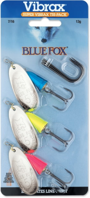 Blue Fox Blue Fox Blue Fox Super Vibrax Tri Pack 05 Jig Blue Pink Yellow