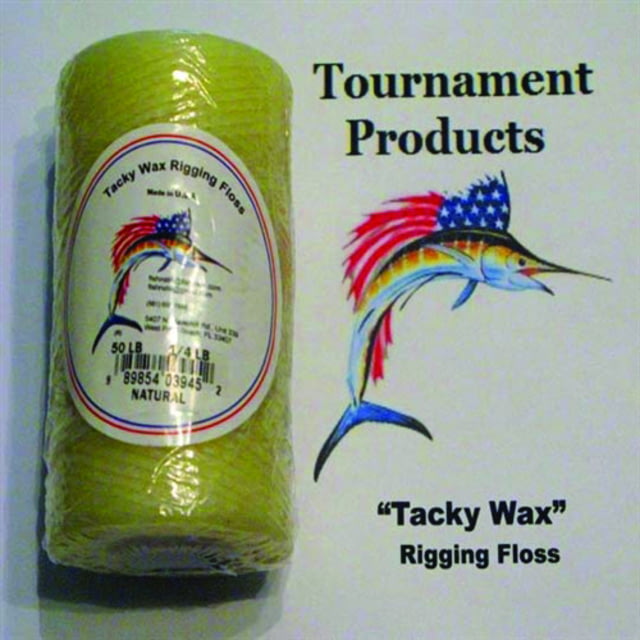 Blue Water Candy 1/4lb Spool Of 30# Test Waxed Rigging Floss Natural