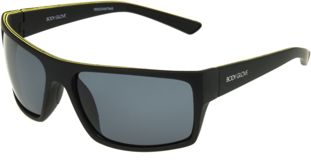 Body Glove Waterman Sunglasses Black Frame Smoke Gray Lens