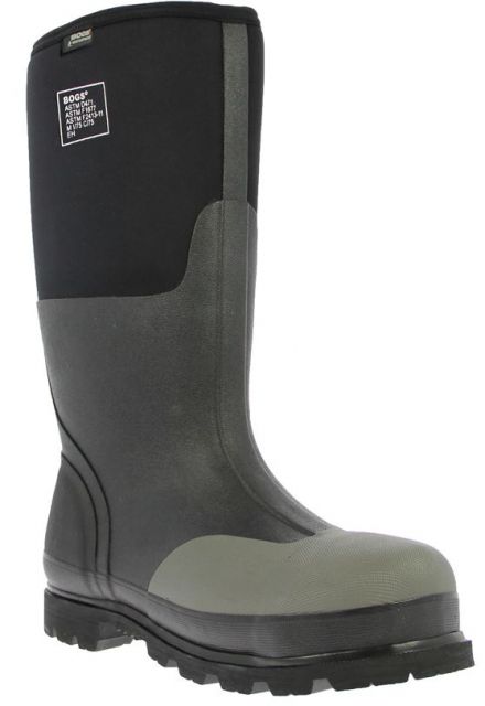 Bogs Mens Forge Tall Steel Toe Boot Black Size 14