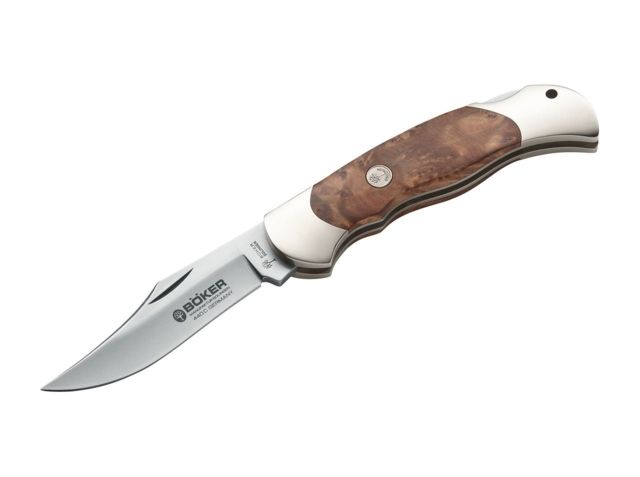 Boker Optima Thuja Folding Knife 3.5in 440C Thuja Wood Brown