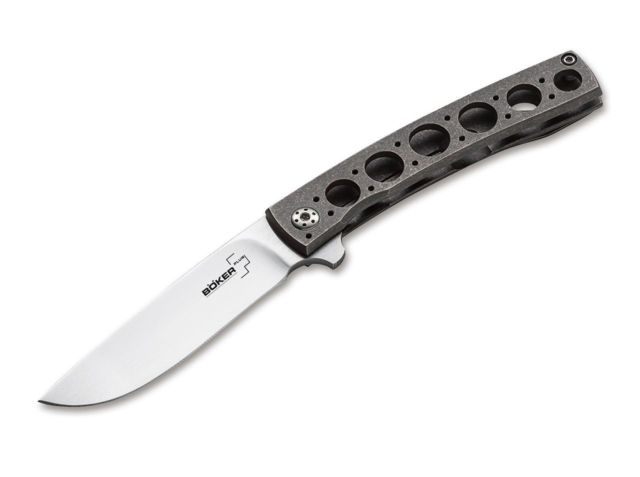 Boker Plus Fr Mini Folding Knife 2.9in VG-10 Titanium Uncoated Grey