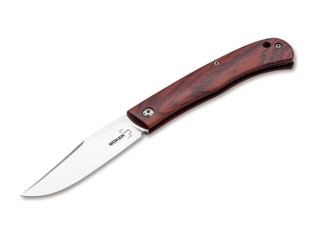 Boker Slack Vg-10 Cocobolo Fixed Blade Knife 3.2in VG-10 Slipjoint Uncoated Brown