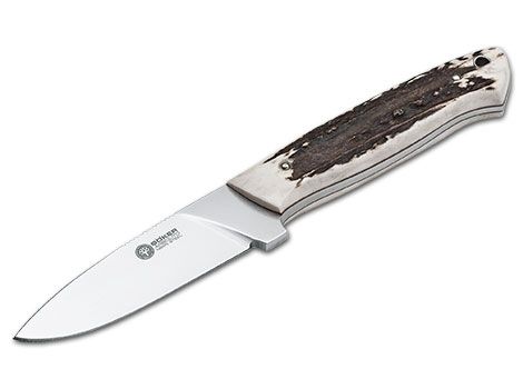 Boker USA Arbolito Dano 4In Fixed Blade KnifeStag w/Argentinean Leather Sheath