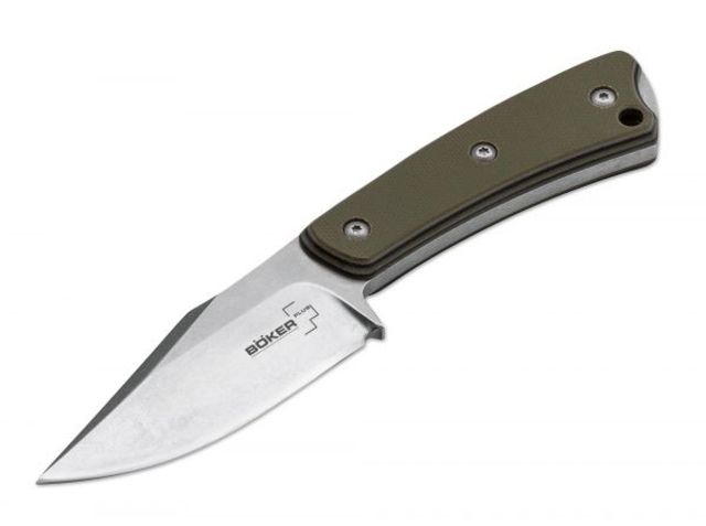 Boker USA Boker Plus Piranha Fixed Blade Knife3.0in 440C Steel BladeG-10 Green Handle