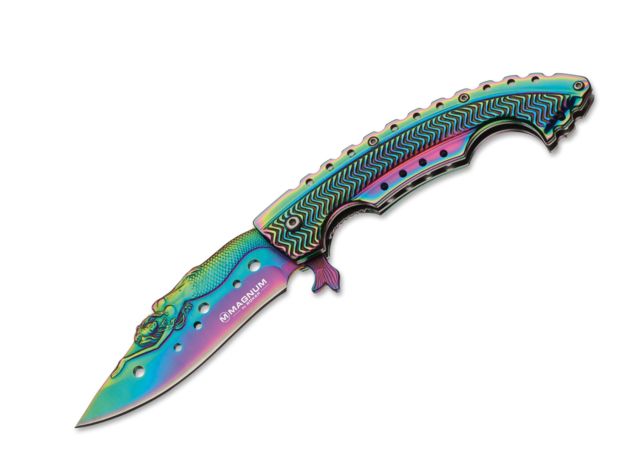 Boker USA Magnum Rainbow Mermaid Kinfe 3.75in Blade