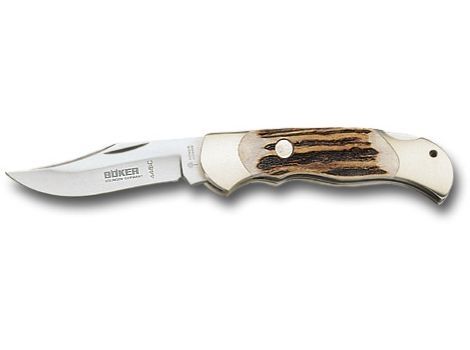 Boker USA Stag Lock Blade Folding Knife