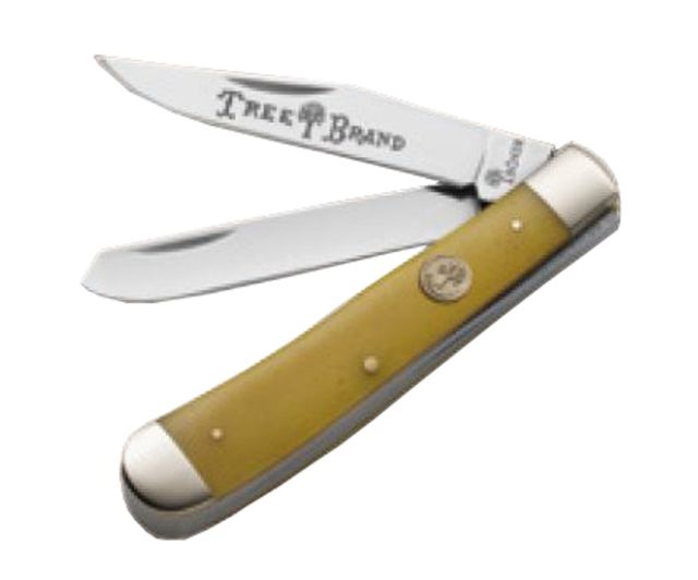 Boker USA Traditional Series Trapper Smooth Bone Knife Yellow Small