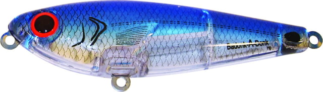 Bomber Saltwater SW Badonk Lo P Topwater Lure. 3.5in 1/2oz Silver Flash/Black Back