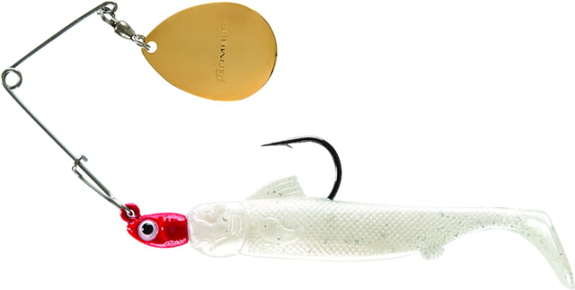 Bomber Drumbeater Spinnerbait 1/4oz Red/Pearl Silver Fluoriscent