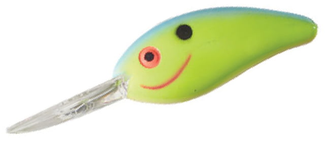 Bomber Fat Free Shad Crankbait 3in 1oz Chartreuse Blues