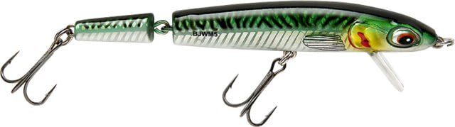 Bomber Jointed Wake Minnow 5-3/8in 3/4oz Green Mackeral