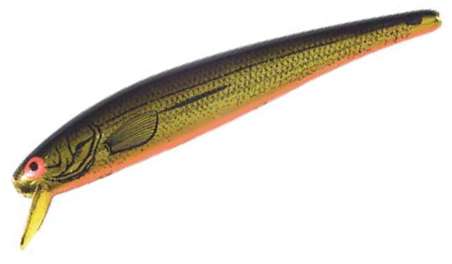 Bomber Bomber Long 15A Slender Minnow Jerkbait 4-1/2in 1/2oz Gold Chr/Orange Belly