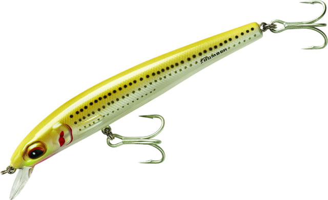 Bomber Saltwater SW Long Shot Minnow Crankbait 6in Pearl/Yellow