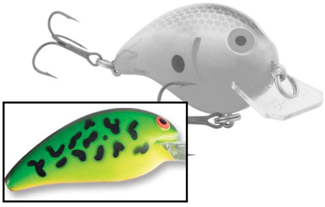 Bomber Model 5A Square Crankbait 2in 3/8z Fire Tiger