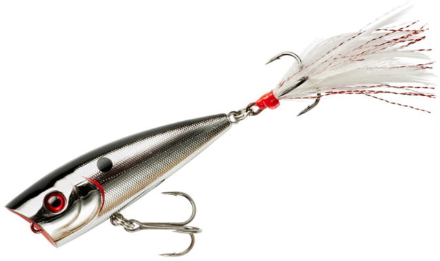 Booyah Booyah Boss Pop Topwater Popper 3in 3/8 oz Chrome Black