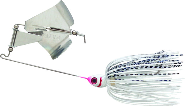 Booyah Buzz Bait Mustad Fishing Hook 4/0 1/4oz 1 Piece Pearl White/Snow White