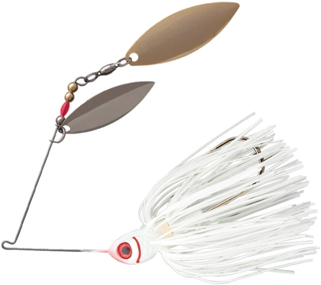Booyah Counter Strike Double Willow Spinnerbait Mustad Fishing Hook 3/8oz 1 Piece Snow White