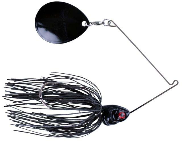 Booyah J.C. Covert Series Night Time Single-Colorado Spinnerbait Fishing Hook 3/4oz 1 Piece Black Night Time