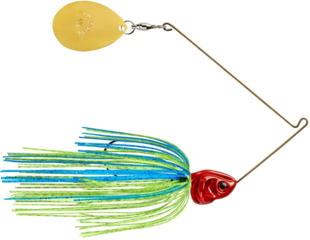 Booyah J.C. Covert Series Single Colorado Spinnerbait Fishing Hook 1/2oz 4/0 1 Piece Blue Chartreuse/Red Head