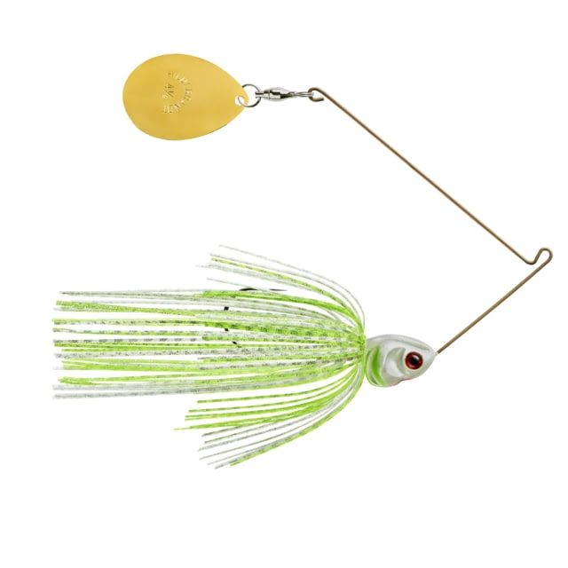 Booyah J.C. Covert Series Single Colorado Spinnerbait Fishing Hook 1/2oz 1 Piece White/Chartreuse/Silver/Pearl