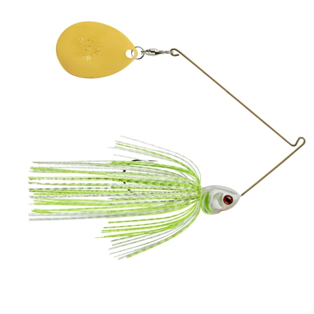 Booyah J.C. Covert Series Single Colorado Spinnerbait Fishing Hook 1/2oz 1 Piece White/Chartreuse/Silver