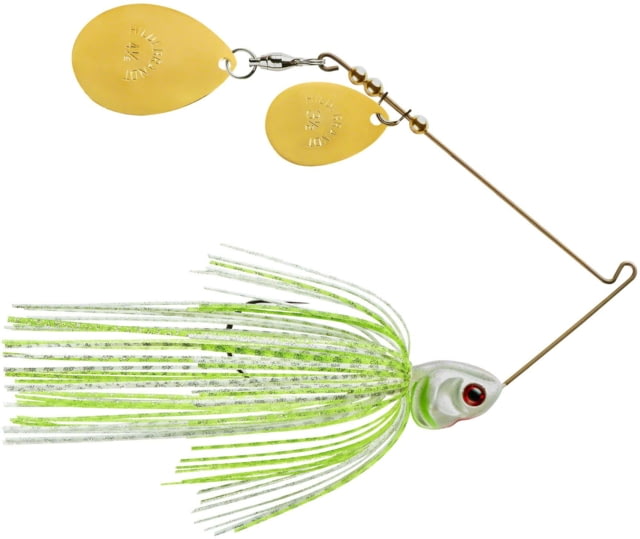 Booyah J.C. Covert Series Double Colorado Spinnerbait Fishing Hook 1/2oz 1 Piece White/Chart/Silver Scl-Gold