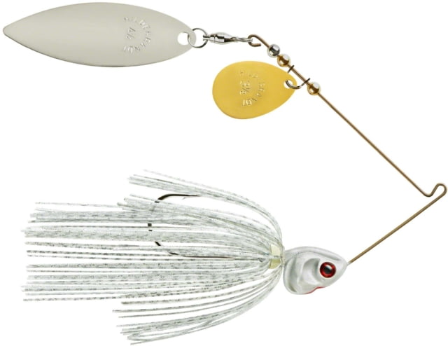 Booyah J.C. Covert Series Tandem Spinnerbait Fishing Hook 1/2oz 1 Piece White/Silver Scale