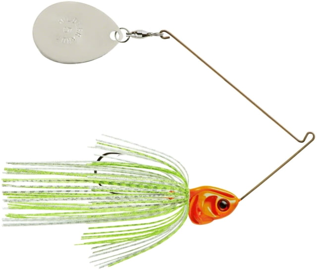 Booyah J.C. Covert Series Single Colorado Spinnerbait Fishing Hook 1/2oz 1 Piece White/Chartreuse/Silver/Orange/Nickel