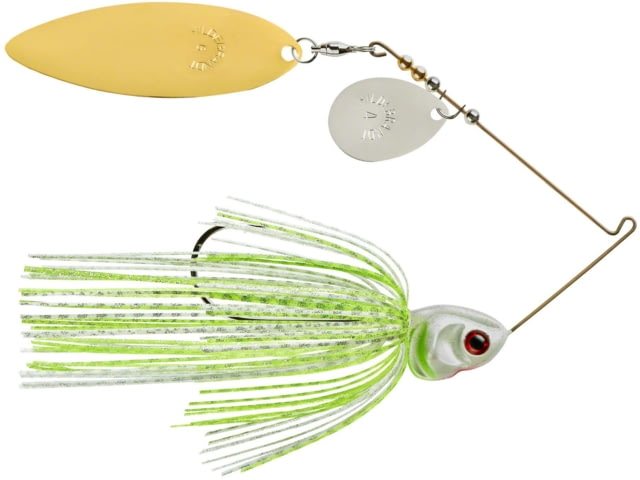Booyah J.C. Covert Series Tandem Spinnerbait Fishing Hook 3/4oz 1 Piece White/Chartreuse/Silver Scale