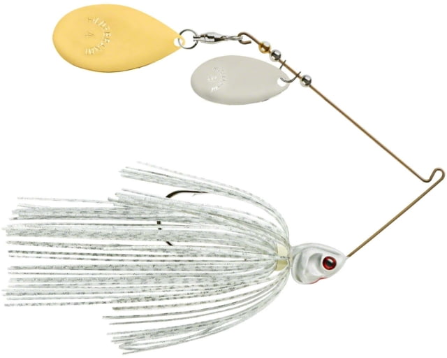 Booyah J.C. Covert Series Double Indiana Spinnerbait Fishing Hook 3/8oz 1 Piece White/Silver Scale