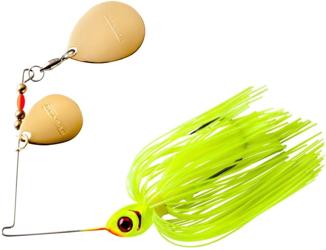 Booyah Double Colorado Spinnerbait Mustad Fishing Hook 4/0 3/8oz 1 Piece Chartreuse