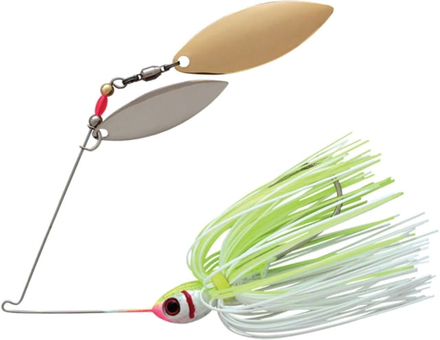 Booyah Double Willow Spinnerbait 1/2oz White Chartreuse