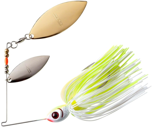 Booyah Double Willow Spinnerbait 3/8oz White Chartreuse