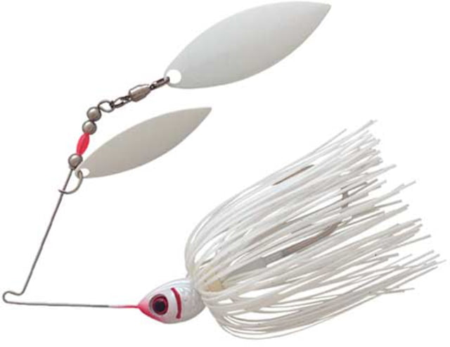 Booyah Booyah Glow Blade Willow Spinnerbait 1/2oz Pearl Wht/Snow White