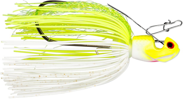 Booyah Booyah Melee Jig 3/8 oz 3/8 oz 3.25 in White Chartreuse/Silver Blad