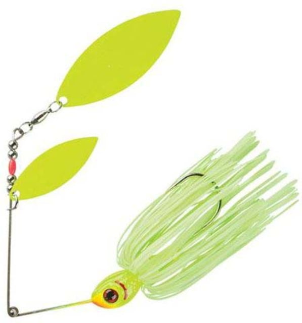 Booyah Pikee Double Willow Spinnerbait Mustad Fishing Hook 5/0 1/2 oz 1 Piece Glowtreuse