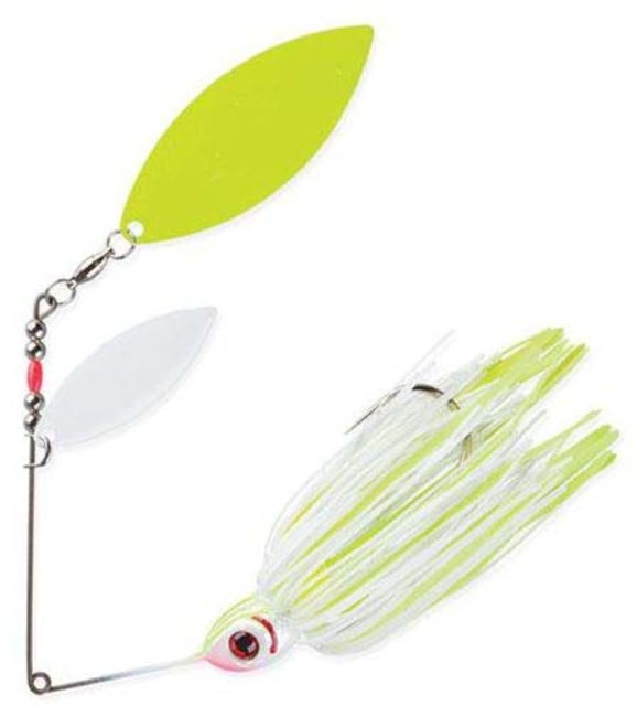 Booyah Booyah Pikee Double Willow Spinnerbait Mustad Fishing Hook 5/0 1/2 oz 1 Piece Shadtreuse