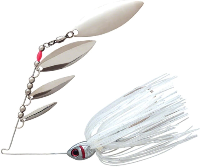 Booyah Super Shad Quad Blade Spinnerbait 3/8oz Pearl Shiner