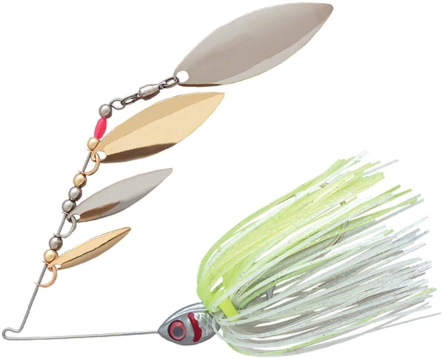Booyah Super Shad Quad Blade Spinnerbait 3/8oz Silver Chartreuse
