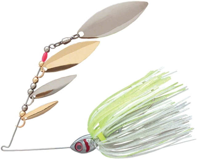 Booyah Booyah Super Shad Quad Blade Spinnerbait 3/8oz Silver Chartreuse