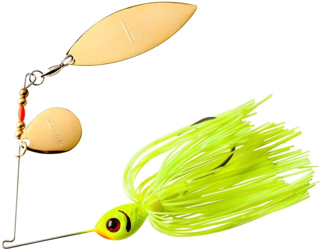 Booyah Booyah Tandem Blade Spinnerbait Mustad Fishing Hook 3/0 1/4oz 1 Piece Chartreuse
