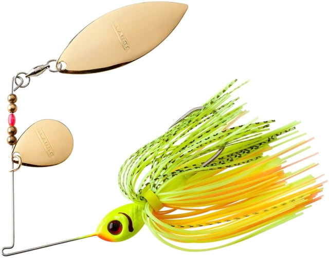 Booyah Booyah Tandem Blade Spinnerbait Mustad Fishing Hook 3/0 1/4oz 1 Piece Chartreuse Perch